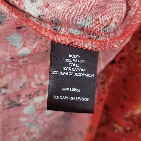 Torrid Orange Floral Bell Sleeve Blouse NWT - Picture 12 of 14